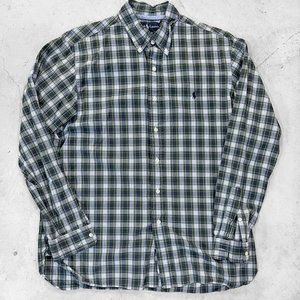 Ralph Lauren Green Plaid Mens Size Large